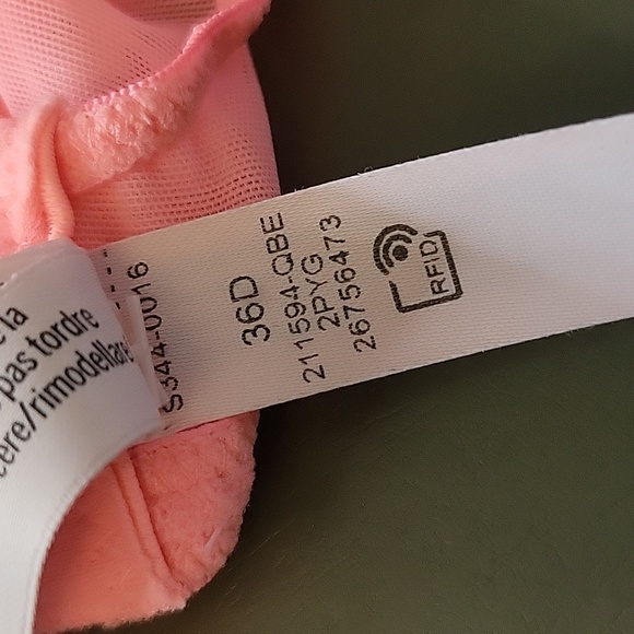 NEW Victorias Secret Dream Angels Unlined Push Up Bra Coral Pink Lace Dainty 36D - Picture 12 of 13